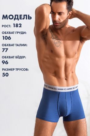 Трусы мужские BeGood (набор 3 шт) UMJ1203A Underwear темно-серый меланж/темно-синий/синий