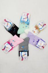 Носки женские Хлопок (длинные, цветные) - упаковка 12 пар