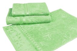 Набор махровых полотенец-3 шт- №860 (пастельно-зеленый, 527)