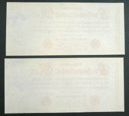 Парные банкноты 500000 марок 1923 года, Германия (одинаковые номера)