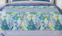 Ткань поплин 220 см Соцветие (аквамарин)