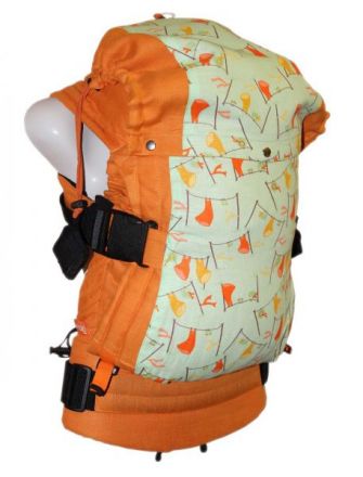 Регулируемый рюкзак без кармана Сарафанчики мандарин ( с подголовником)