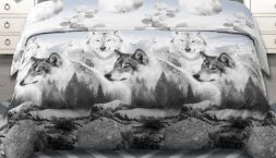 Ткань бязь 220 см ЛЮКС Арктический волк