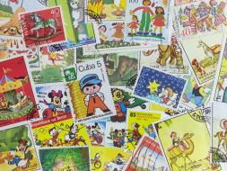 Набор различных марок, Мультфильмы, сказки и рисунки (30 шт.)