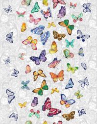 Ткань вафельное полотно 50 см &quot;Бабочки&quot; арт. 5634-1