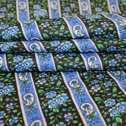 Ткань ситец 80 см арт. 5571-1 (голубые цветы)