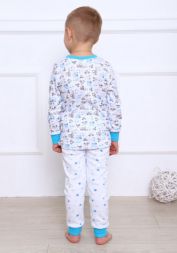 Пижама детская Автодром ПЖ-42-1 (интерлок) синий