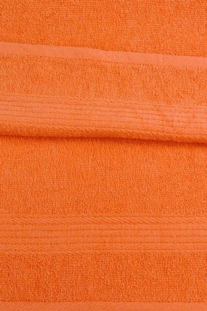 Полотенце махровое 50х85 Эконом - (оранжевый, 302)