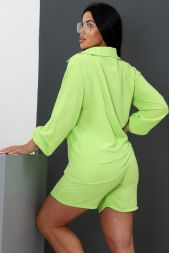 Комплект женский 52287 (шорты + рубашка) неон