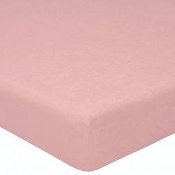Простыня на резинке махровая 160х200 / розовый