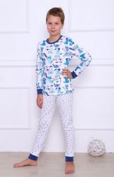 Пижама детская Эрнест ПЖ-48-1 (интерлок) синий