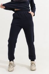 Костюм женский с брюками 21594 темно-синий