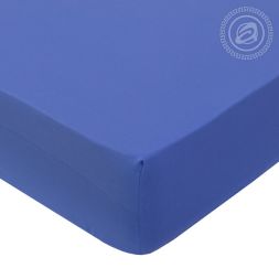 Простыня на резинке поплин 90х200х20 Синий АРТ-Дизайн