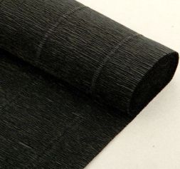 Бумага гофрированная 180 гр - арт.602 - чёрная (рулон)