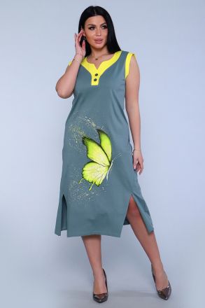 Платье женское 71063 оливковый