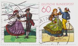 Набор марок EUROPA - Фольклор, Германия, 1981 год (полный комплект)