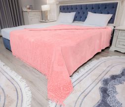 Покрывало Велюр махровое жаккардовое Париса 200х220 (розовый)