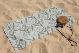 Полотенце вафельное пляжное - банное 75х150 см №41 Ботаника поле