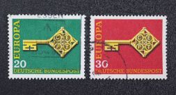 Набор марок EUROPA, Германия 1968 год (2 шт)