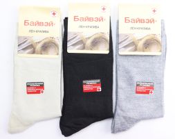 Носки мужские с сеткой (длинные, однотонные)- упаковка 12 пар
