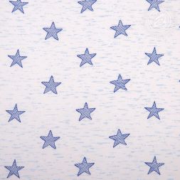 Простыня на резинке трикотажная 90х200х20 Звезды (голубой) АРТ-Дизайн