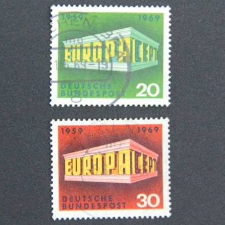 Набор марок EUROPA - Строительство, Германия 1969 год (полный комплект)