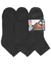 Носки мужские Хлопок (короткие, черные)- упаковка 12 пар