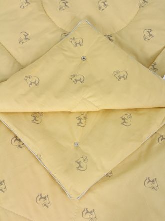 Одеяло миниевро (200х217) Premium Soft 4 сезона Merino Wool (овечья шерсть) арт. 134 (300 гр/м)