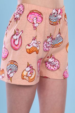 Пижама для девочки Единороги арт.ПД-009-043 розово-бежевый
