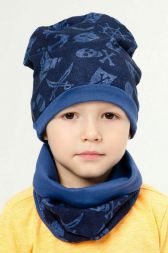 Комплект: шапка детская и снуд (футер) Пират (арт. КМ0133)