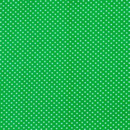 Ткань бязь 150 см ЛЮКС Горошек (зеленый)