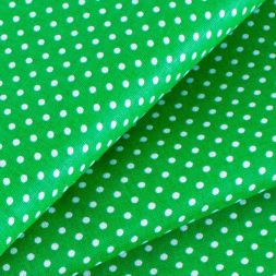 Ткань бязь 150 см ЛЮКС Горошек (зеленый)