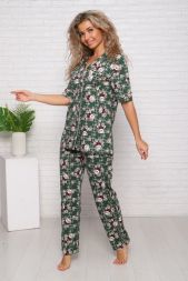 Пижама женская 35821 зеленый